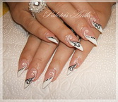 francia köröm minták